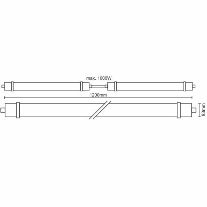 LED Industrijska svetilka s senzorjem LED/40W/180-265V IP65 4000K