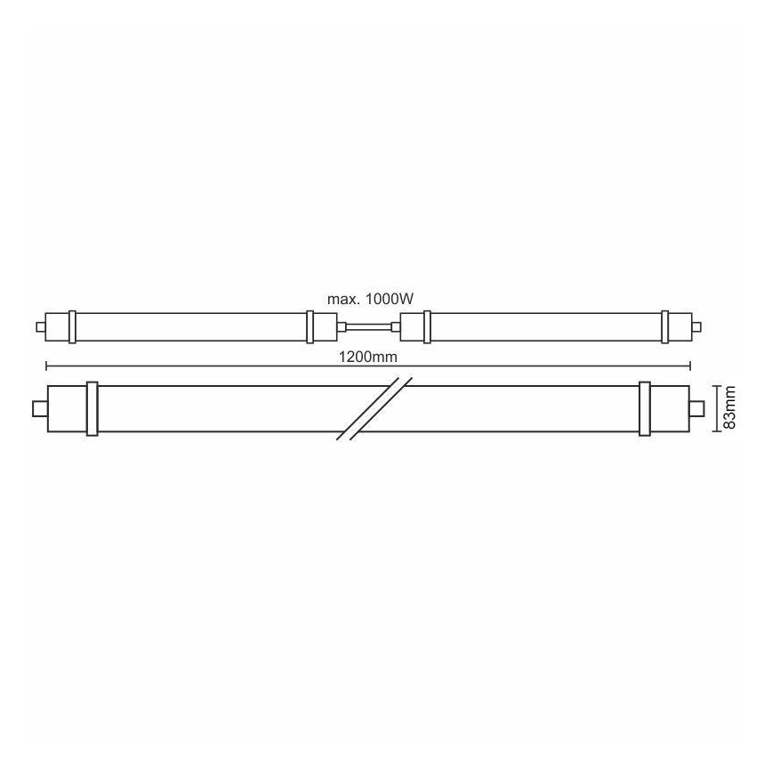 LED Industrijska svetilka s senzorjem LED/40W/180-265V IP65 4000K