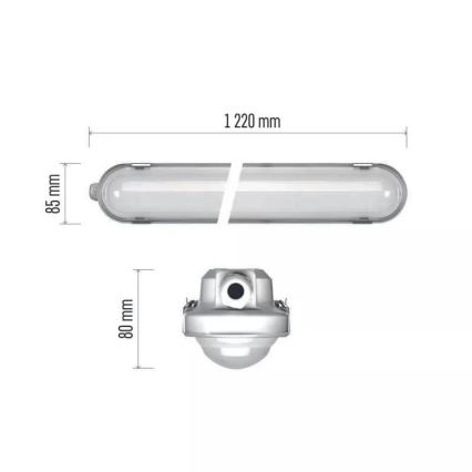 LED Industrijska svetilka z zasilna module EMERGENCY LED/40W/230V 4000K 122 cm IP66