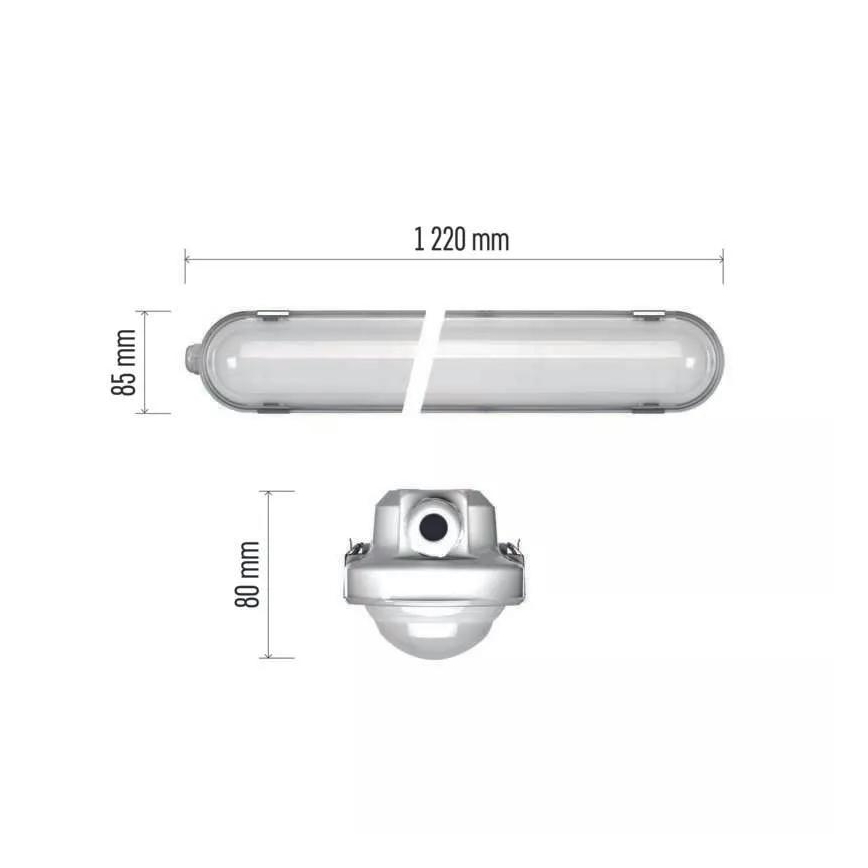 LED Industrijska svetilka z zasilna module EMERGENCY LED/40W/230V 4000K 122 cm IP66