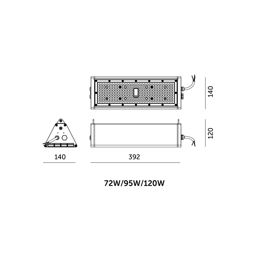 LED zatemnljivo industrijsko tehnično svetilo NICO HIGHBAY LED/72/95/120W/230V 3000/4000/6000K IP65