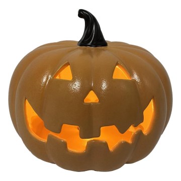 LED Keramična buča HALLOWEEN LED/3xLR44/toplo bela