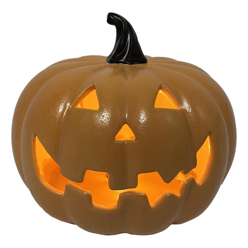 LED Keramična buča HALLOWEEN LED/3xLR44/toplo bela