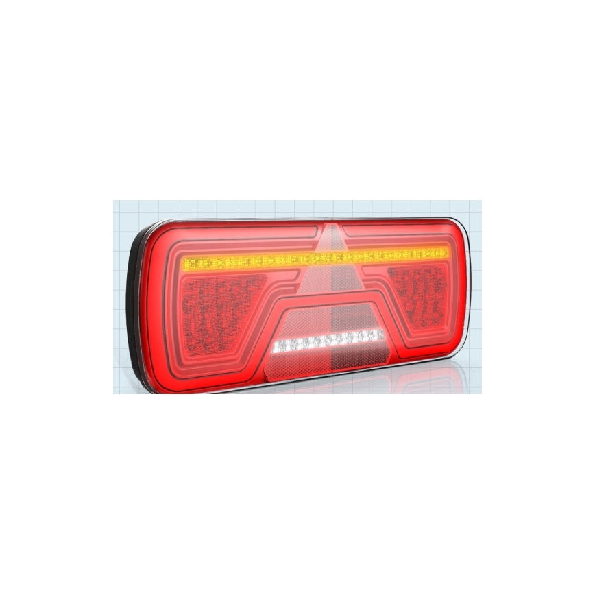 LED Kombinirana svetilka z dinamičnim smernikom LED/10-30V IP67 desno