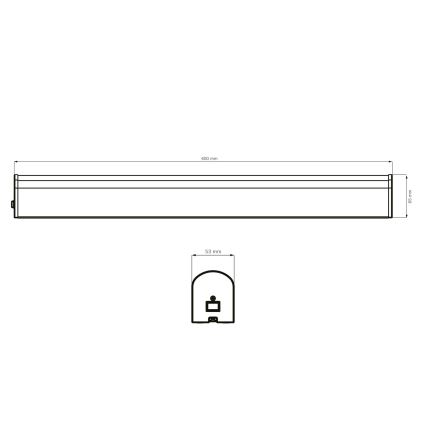 LED Kopalniška luč za osvetlitev ogledala ALEX LED/15W/230V 4000K 60 cm IP44 sijajni krom