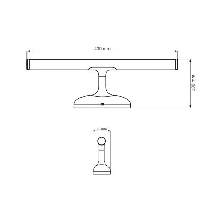 LED Kopalniška luč za osvetlitev ogledala ARMONA LED/6W/230V 4000K 40 cm IP44 sijajni krom