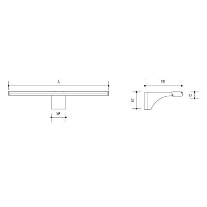 LED Kopalniška luč za osvetlitev ogledala ELESAR LED/8W/230V IP44 3000K