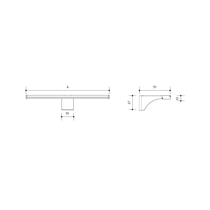 LED Kopalniška luč za osvetlitev ogledala ELESAR LED/8W/230V IP44 3000K