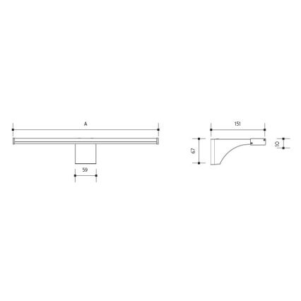 LED Kopalniška luč za osvetlitev ogledala ELESAR LED/8W/230V IP44 4000K