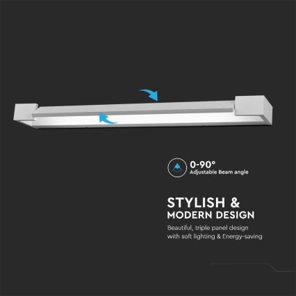 LED Kopalniška luč za osvetlitev ogledala LED/16W/230V 3000K IP44 60 cm bela