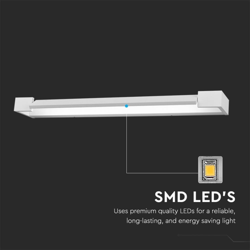 LED Kopalniška luč za osvetlitev ogledala LED/16W/230V 3000K IP44 60 cm bela