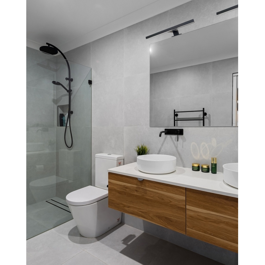 LED Kopalniška luč za osvetlitev ogledala LED/5W/230V 4000K 30 cm IP44 črna