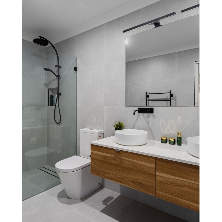 LED Kopalniška luč za osvetlitev ogledala LED/8W/230V 4000K 50 cm IP44 črna