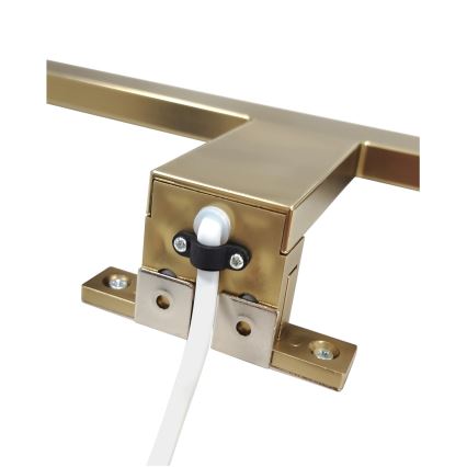 LED Kopalniška luč za osvetlitev ogledala LED/8W/230V 4000K 50 cm IP44 mat zlata