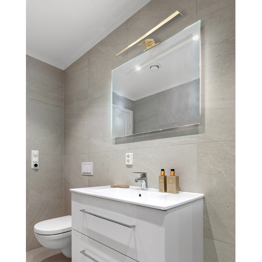 LED Kopalniška luč za osvetlitev ogledala LED/8W/230V 4000K 50 cm IP44 mat zlata