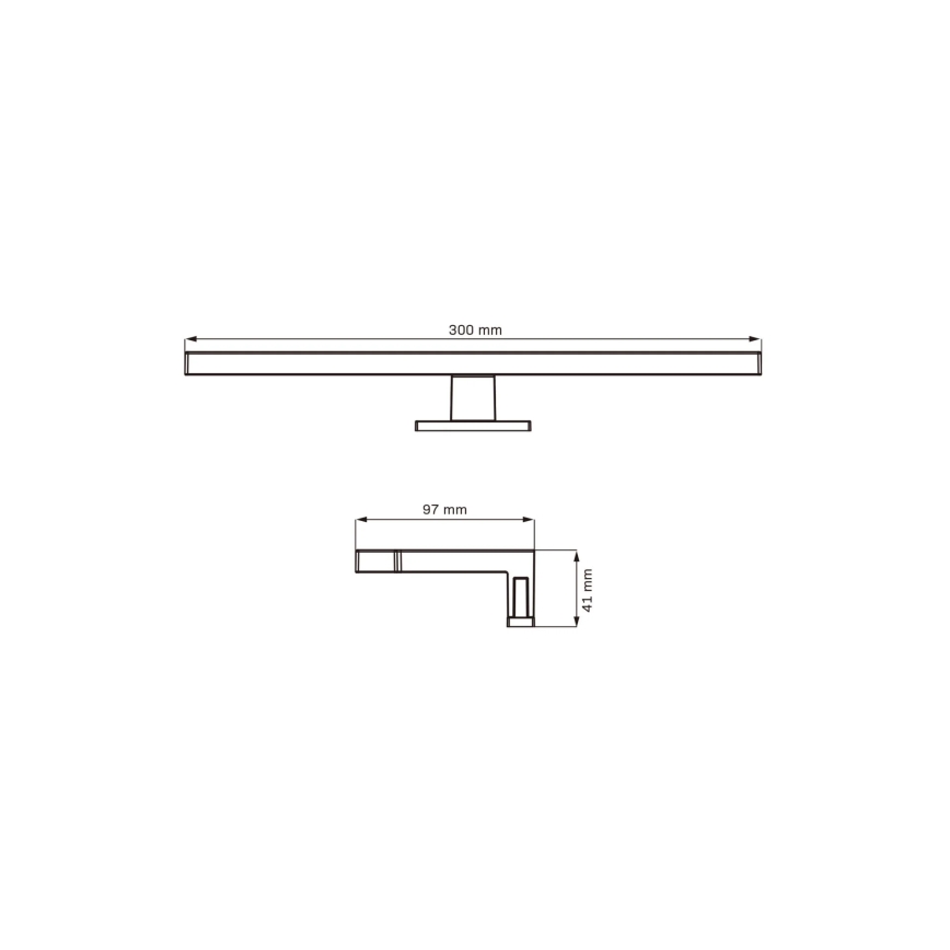 LED Kopalniška luč za osvetlitev ogledala MILOS LED/5W/230V 4000K 30 cm IP44 sijajni krom