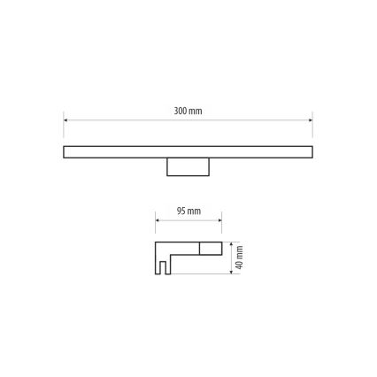 LED Kopalniška luč za osvetlitev ogledala MIRROR LED/5W/230V 30 cm IP44 sijajni krom