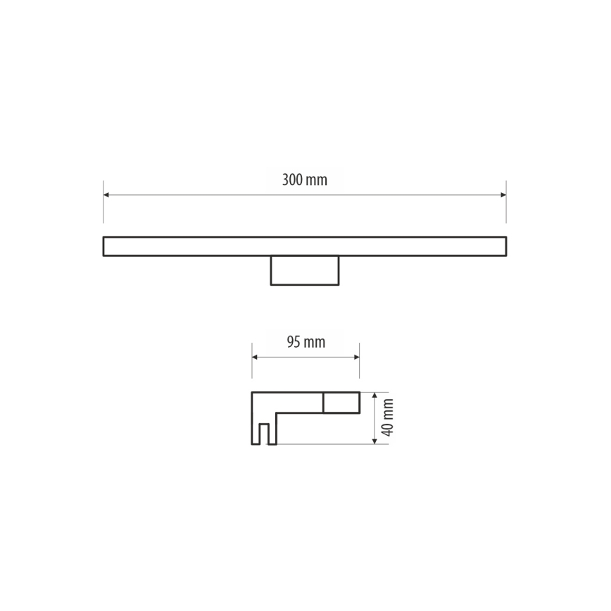 LED Kopalniška luč za osvetlitev ogledala MIRROR LED/5W/230V 30 cm IP44 sijajni krom