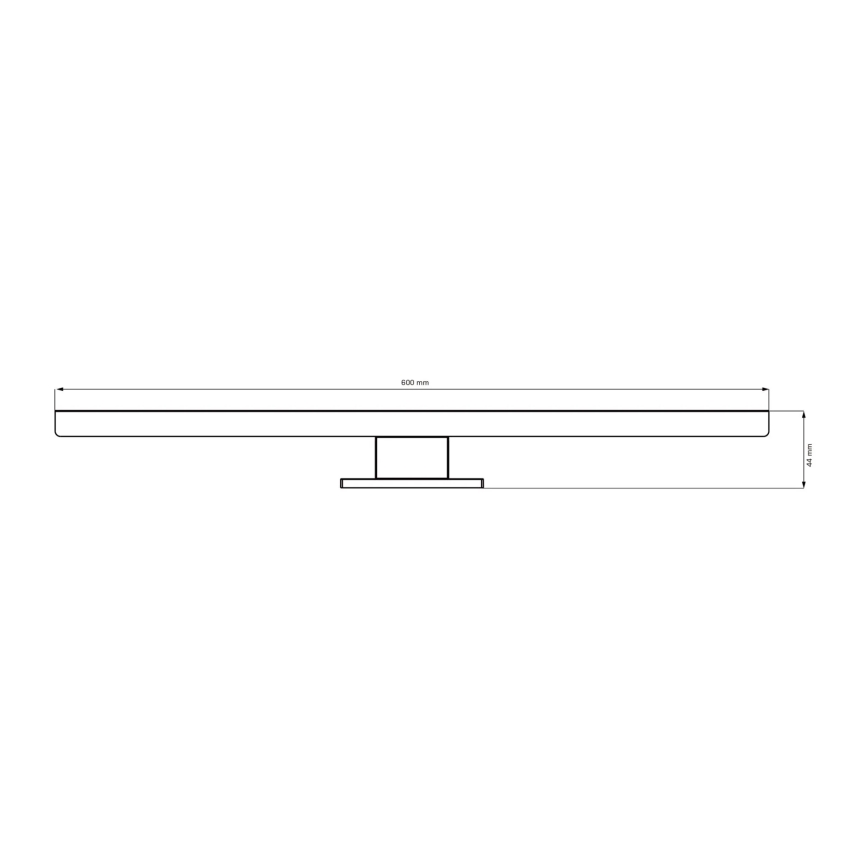 LED Kopalniška luč za osvetlitev ogledala SAMOS LED/12W/230V 4000K 60 cm IP44 črna