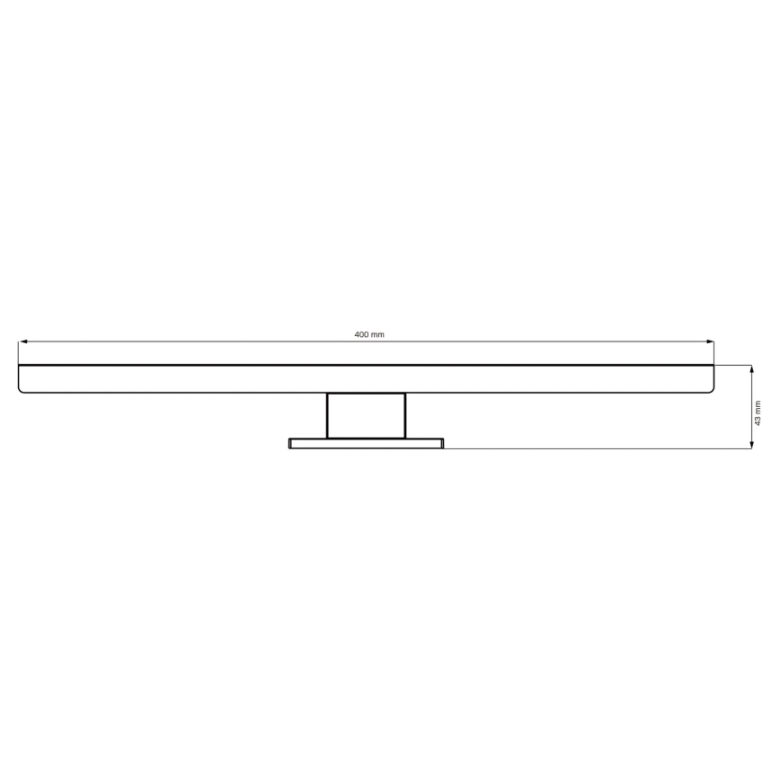 LED Kopalniška luč za osvetlitev ogledala SAMOS LED/8W/230V 4000K 40 cm IP44 črna