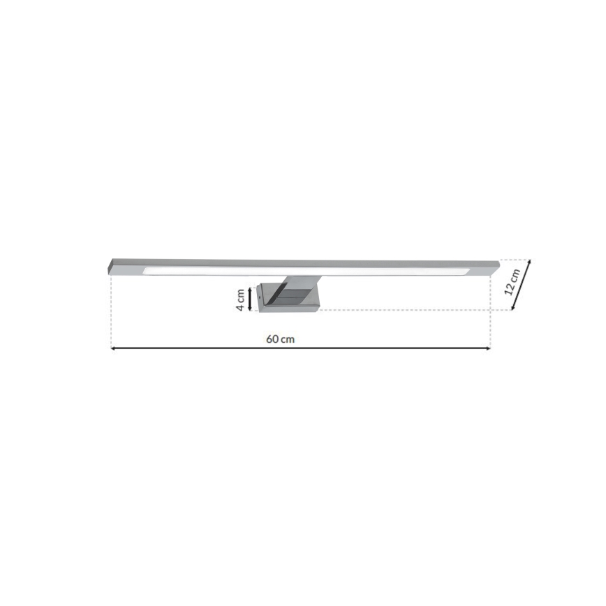 LED Kopalniška luč za osvetlitev ogledala SHINE LED/12W/230V IP44 sijajni krom