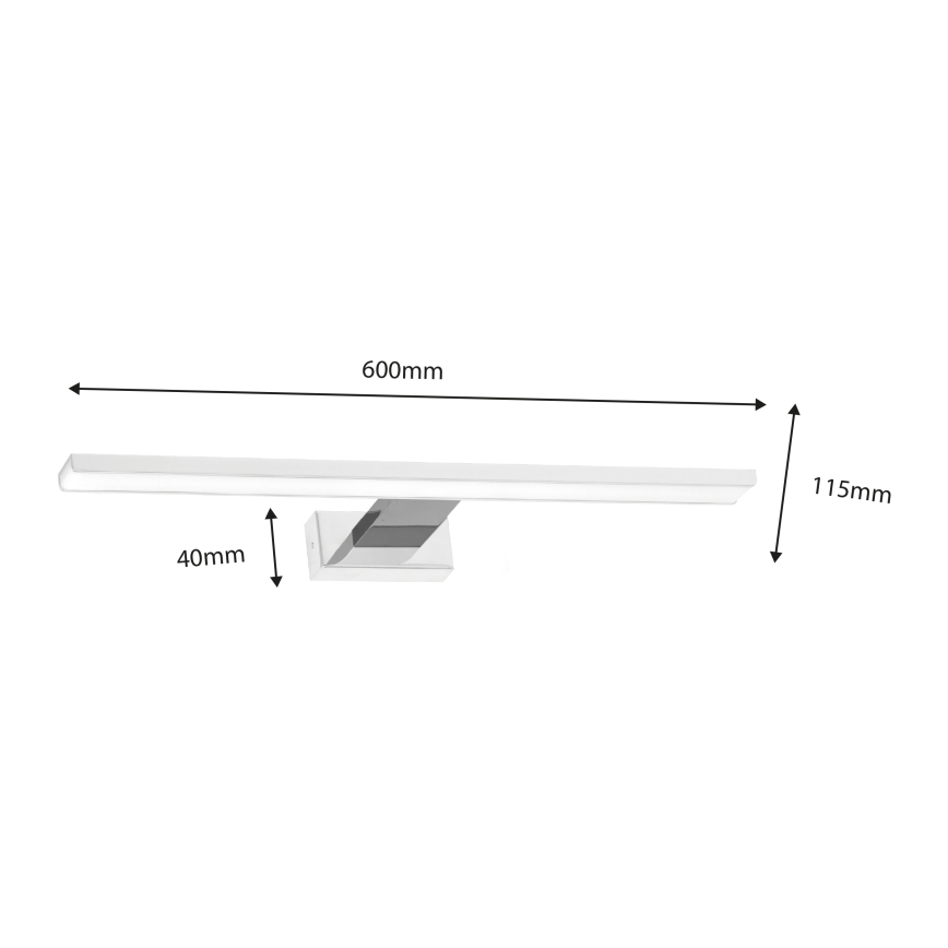 LED Kopalniška luč za osvetlitev ogledala SHINE LED/13,8W/230V IP44 bela/sijajni krom