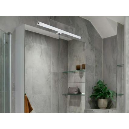 LED kopalniška osvetlitev za ogledalo, 12 W/230 V, 59,5 cm, IP44, sijajni krom