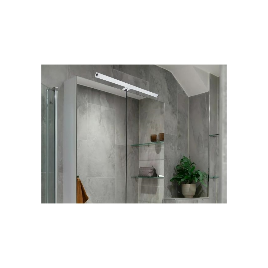 LED kopalniška osvetlitev za ogledalo, 12 W/230 V, 59,5 cm, IP44, sijajni krom
