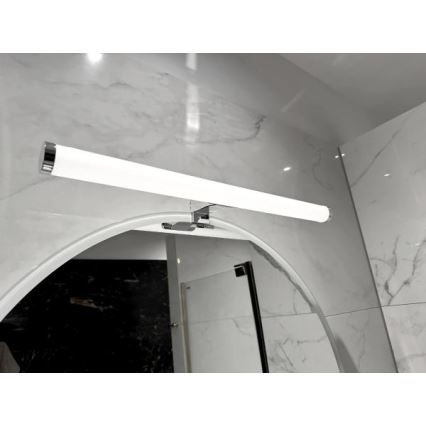 LED kopalniška osvetlitev za ogledalo, 12 W/230 V, 59,5 cm, IP44, sijajni krom