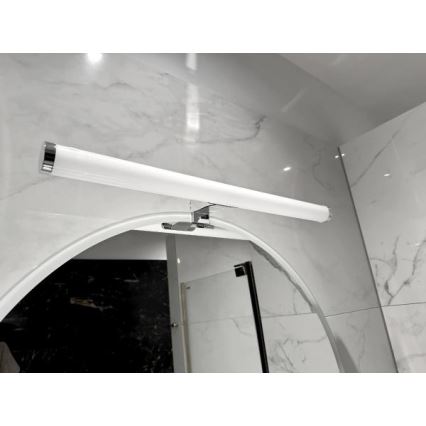 LED kopalniška osvetlitev za ogledalo, 12 W/230 V, 59,5 cm, IP44, sijajni krom