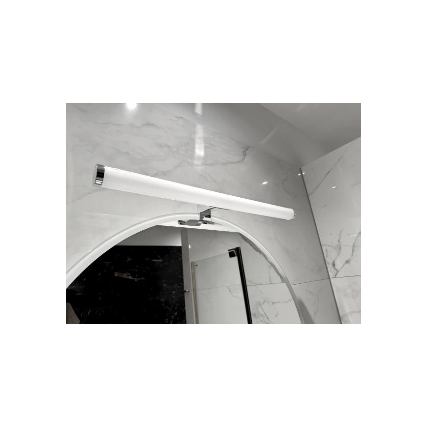 LED kopalniška osvetlitev za ogledalo, 12 W/230 V, 59,5 cm, IP44, sijajni krom
