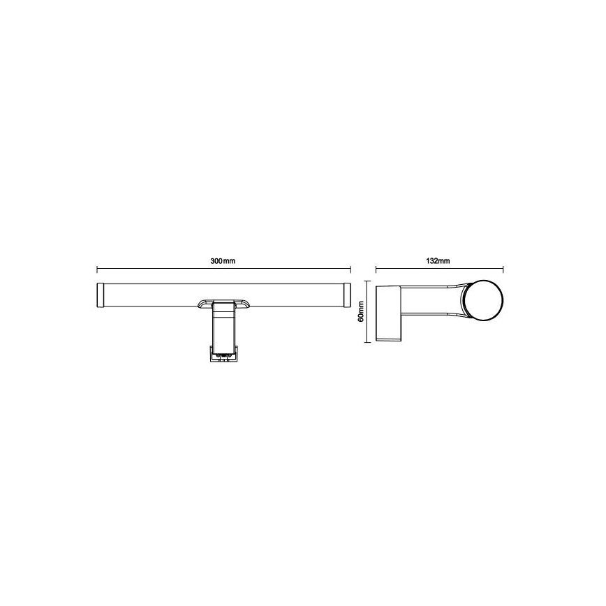 LED kopalniška osvetlitev za ogledalo LED/8W/230V 30 cm IP44 bela