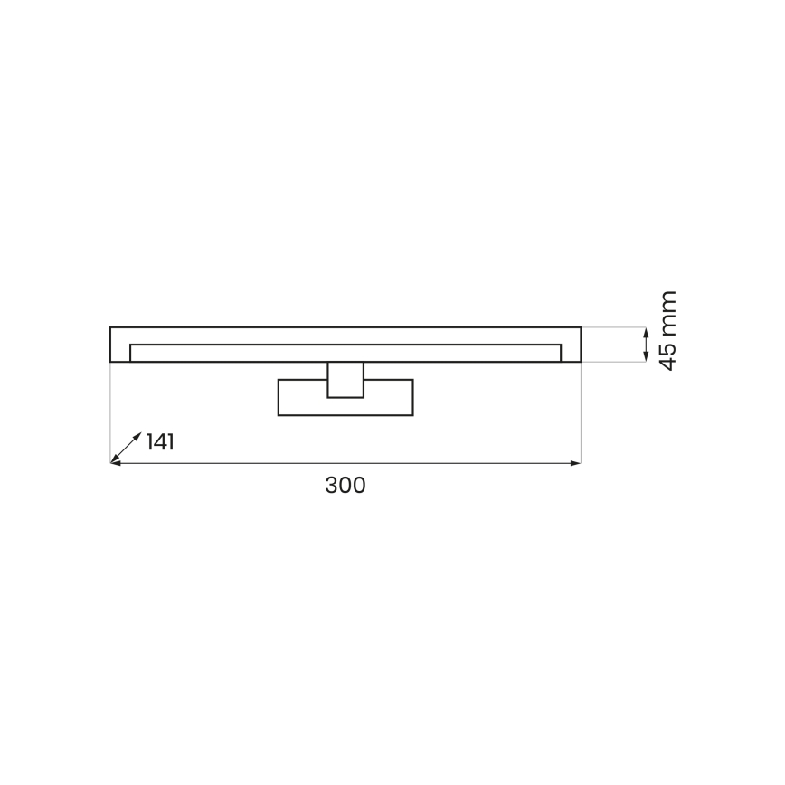 LED kopalniška osvetlitev za ogledalo MIRORE LED/5W/230V 30 cm IP44 črna