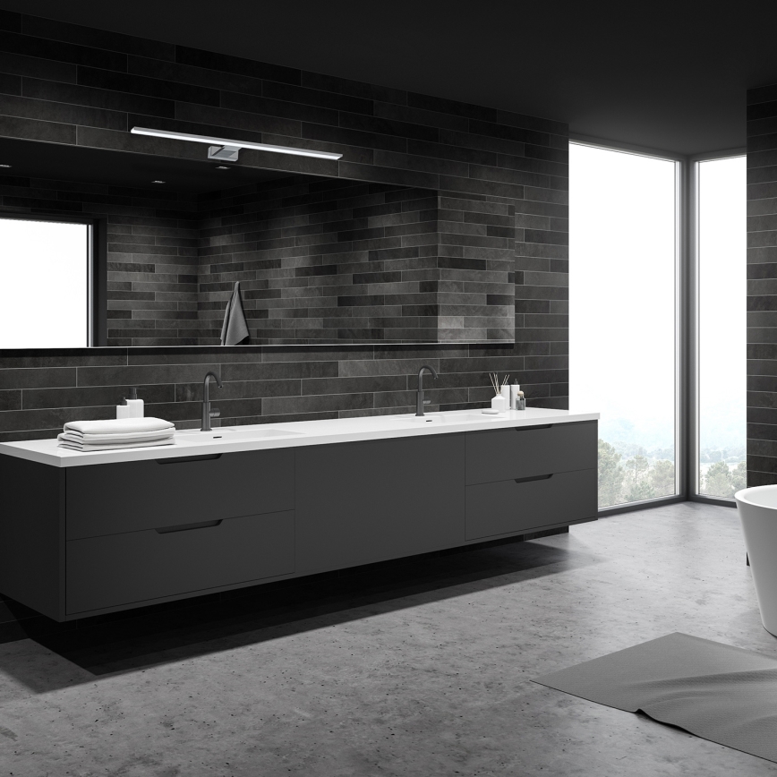 LED kopalniška osvetlitev za ogledalo SHINE LED/15W/230V 80 cm IP44 sijajni krom