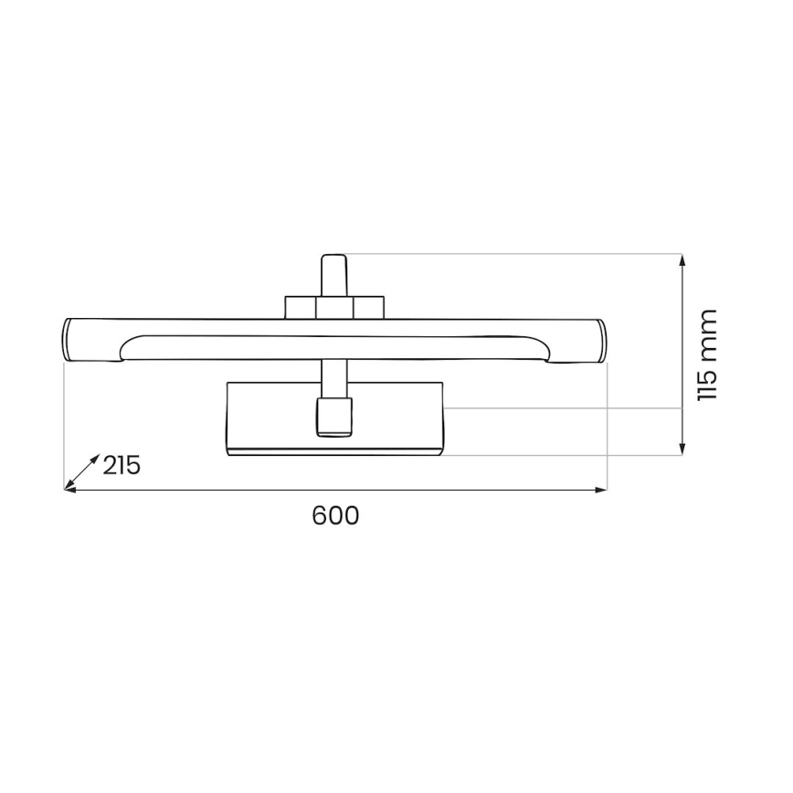 LED kopalniška osvetlitev za ogledalo VINCI LED/15W/230V 60 cm IP44 črna