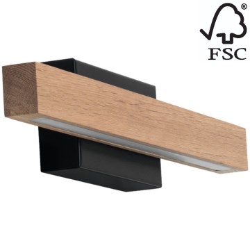 LED Kopalniška stenska svetilka AQUAVIVA LED/6W/230V 40 cm IP44 hrast – FSC certifikat