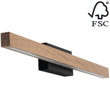 LED Kopalniška stenska svetilka AQUAVIVA LED/9W/230V 60 cm IP44 hrast – FSC certifikat