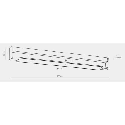 LED Kopalniška stenska svetilka DEKSTER LED/36W/230V IP44 bela
