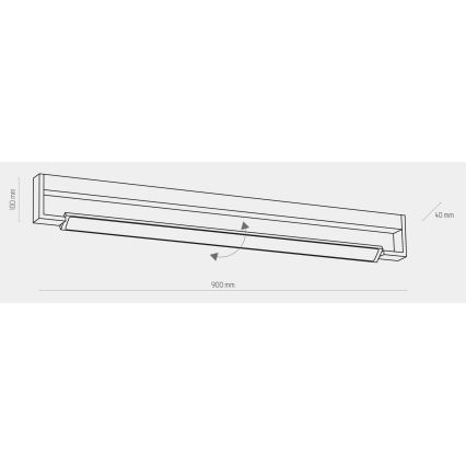 LED Kopalniška stenska svetilka DEKSTER LED/36W/230V IP44 črna