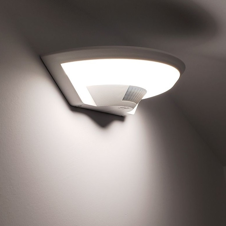 LED Kopalniška stenska svetilka s senzorjem SAMSUNG CHIP LED/10W/230V 4000K IP54 bela