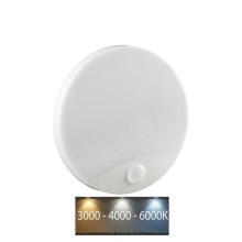 LED Kopalniška stenska svetilka s senzorjem SAMSUNG CHIP LED/15W/230V 3000/4000/6000K IP44 bela
