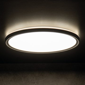LED Kopalniška stropna svetilka AZPO LED/11,8W/230V pr. 22,5 cm IP54 črna