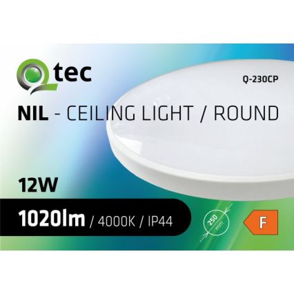 LED Kopalniška stropna svetilka CIRCLE LED/12W/230V 4000K pr. 25 cm IP44 bela