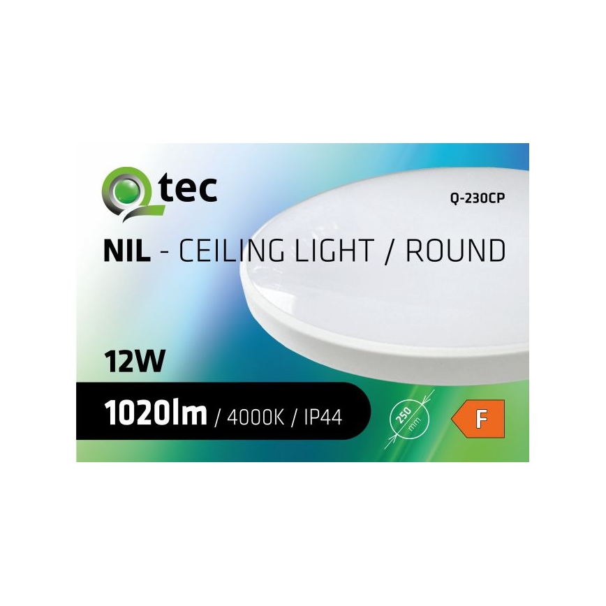 LED Kopalniška stropna svetilka CIRCLE LED/12W/230V 4000K pr. 25 cm IP44 bela