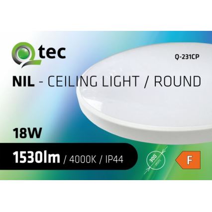 LED Kopalniška stropna svetilka CIRCLE LED/18W/230V 4000K pr. 30 cm IP44 bela