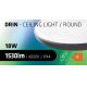 LED Kopalniška stropna svetilka CIRCLE LED/18W/230V 4000K pr. 30 cm IP44 črna