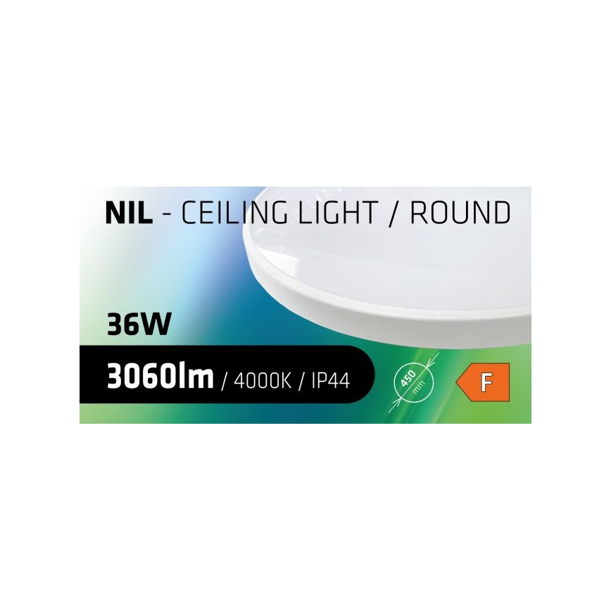 LED Kopalniška stropna svetilka CIRCLE LED/36W/230V 4000K pr. 45 cm IP44 bela
