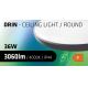 LED Kopalniška stropna svetilka CIRCLE LED/36W/230V 4000K pr. 45 cm IP44 črna