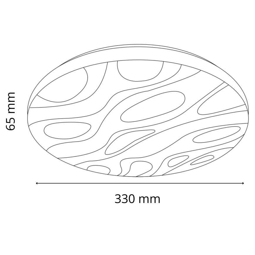 LED Kopalniška stropna svetilka CLOUD LED/18W/230V p. 33 cm IP44