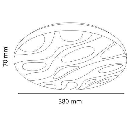 LED Kopalniška stropna svetilka CLOUD LED/24W/230V pr. 38 cm IP44